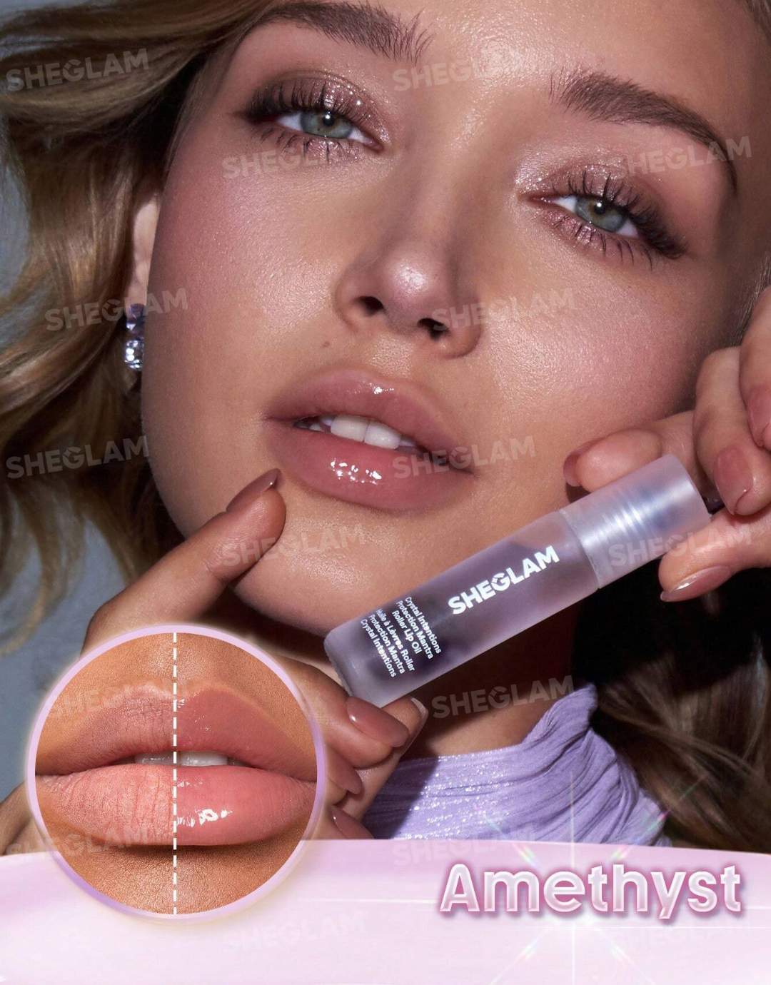 SHEGLAM Crystal Intentions Protection Mantra Roller Lip Oil