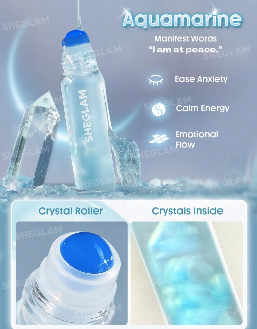 SHEGLAM Crystal Intentions Protection Mantra Roller Lip Oil