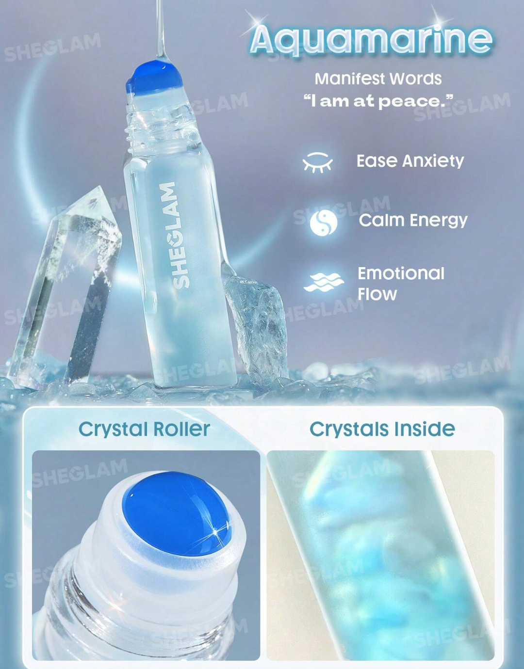 SHEGLAM Crystal Intentions Protection Mantra Roller Lip Oil