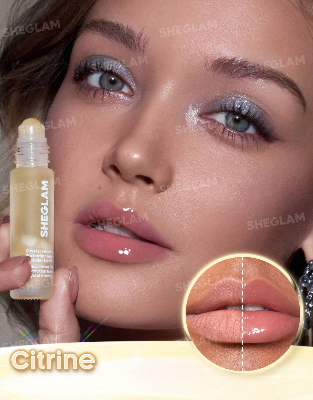 SHEGLAM Crystal Intentions Protection Mantra Roller Lip Oil