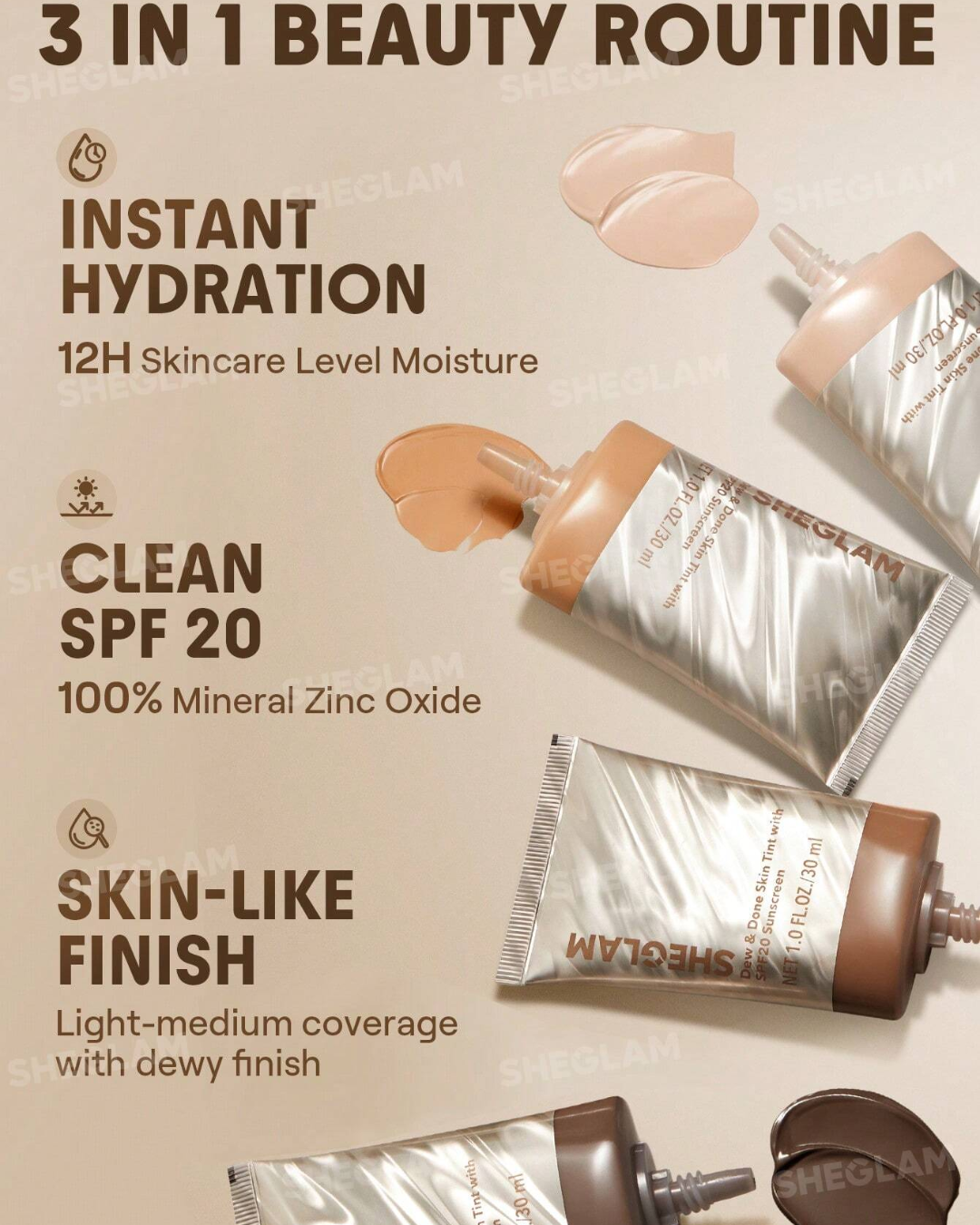 SHEGLAM Dew & Done Skin Tint With SPF20