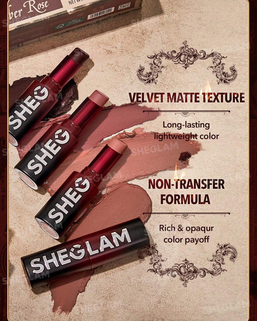 SHEGLAM Dynamatte Boom Long-Lasting Matte Lipstick (Ember Rose Ver.)
