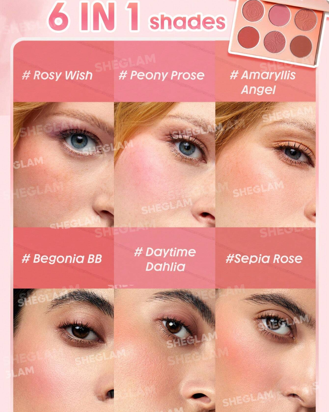 SHEGLAM Floral Flush Blush Palette