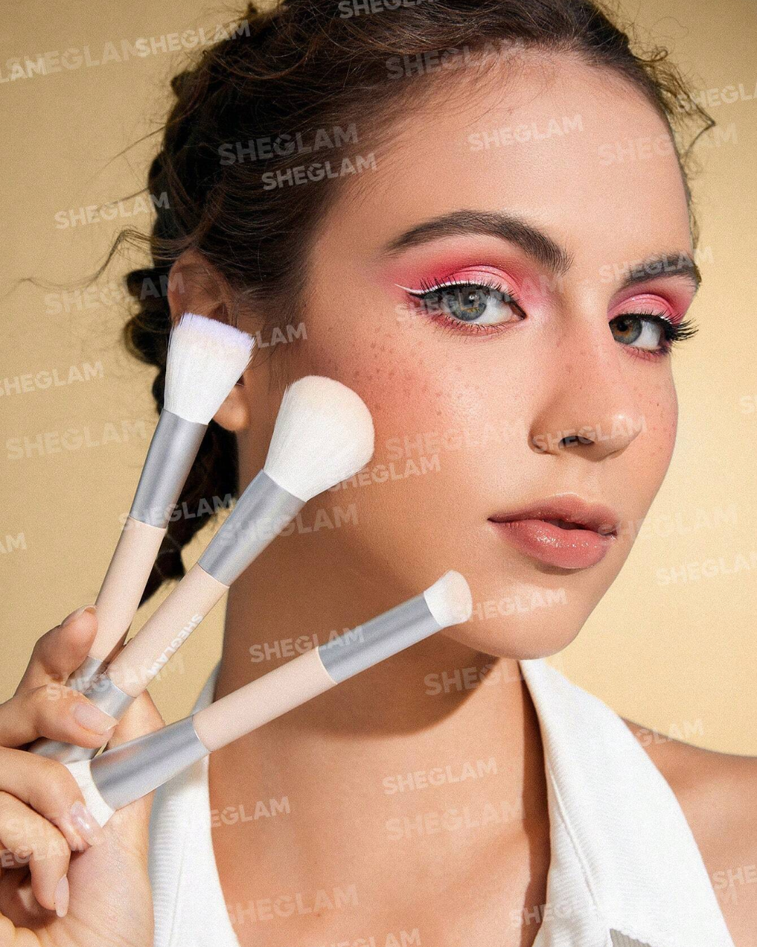 SHEGLAM  Glam 101 Face Essentials Brush Set With Bag