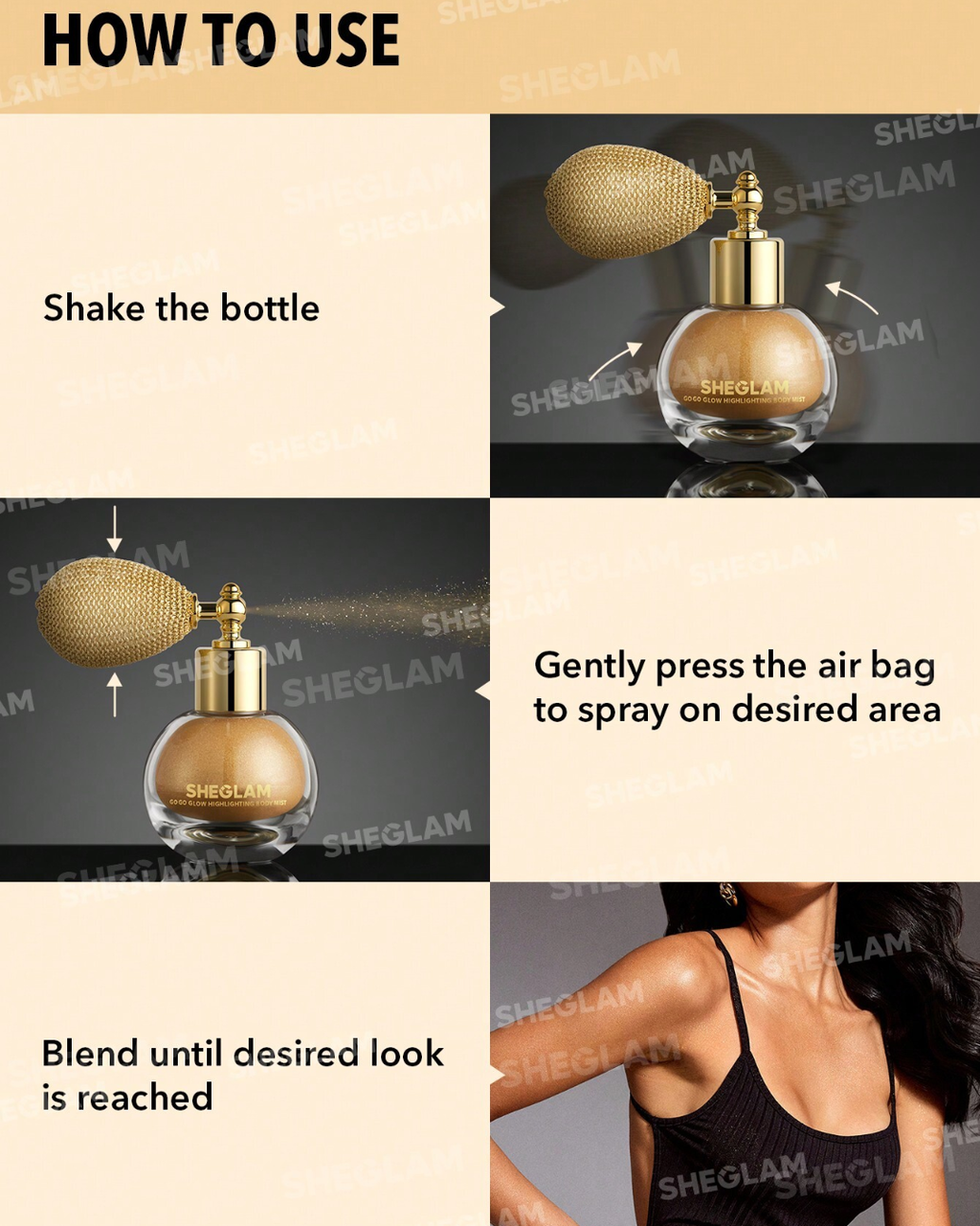 SHEGLAM Go Go Glow Highlighting Body Mist