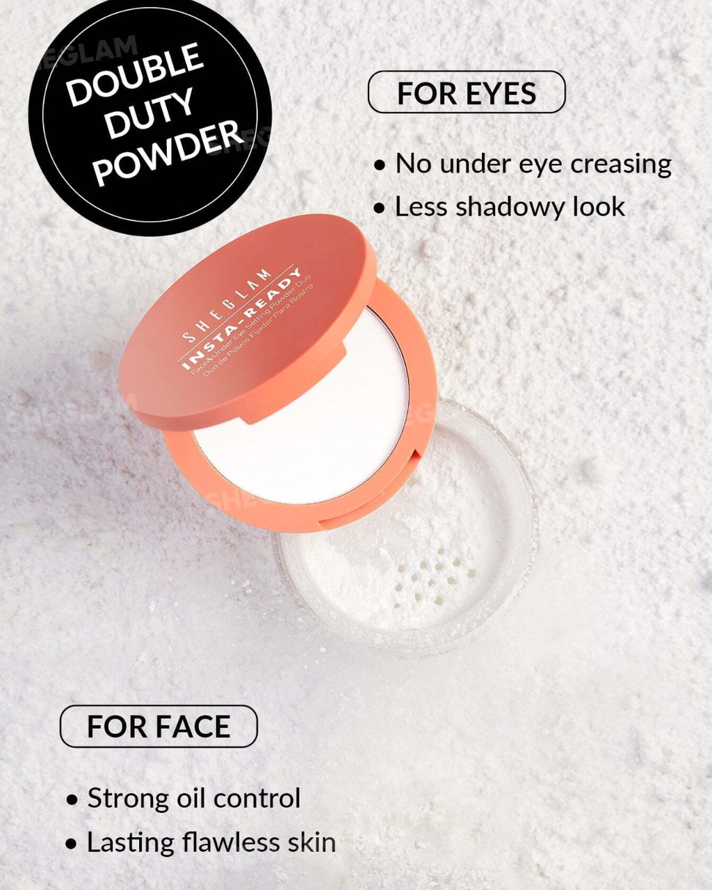 SHEGLAM Insta-Ready Face & Under Eye Setting Powder Duo