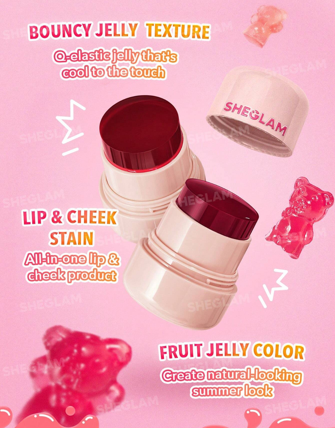 SHEGLAM Jelly-Licious Hydrating Lip & Blush Tint