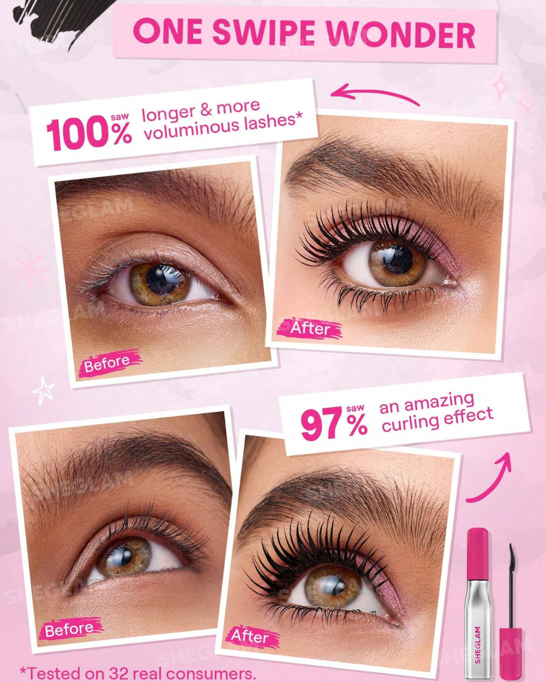 SHEGLAM-Lashlighter Up & Out Mascara
