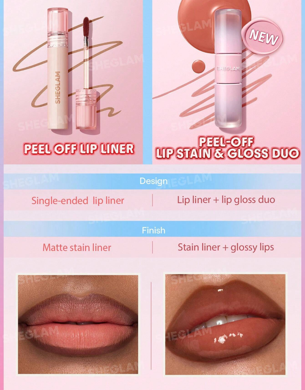 SHEGLAM Line To Shine Peel-Off Lip Stain & Gloss Duo
