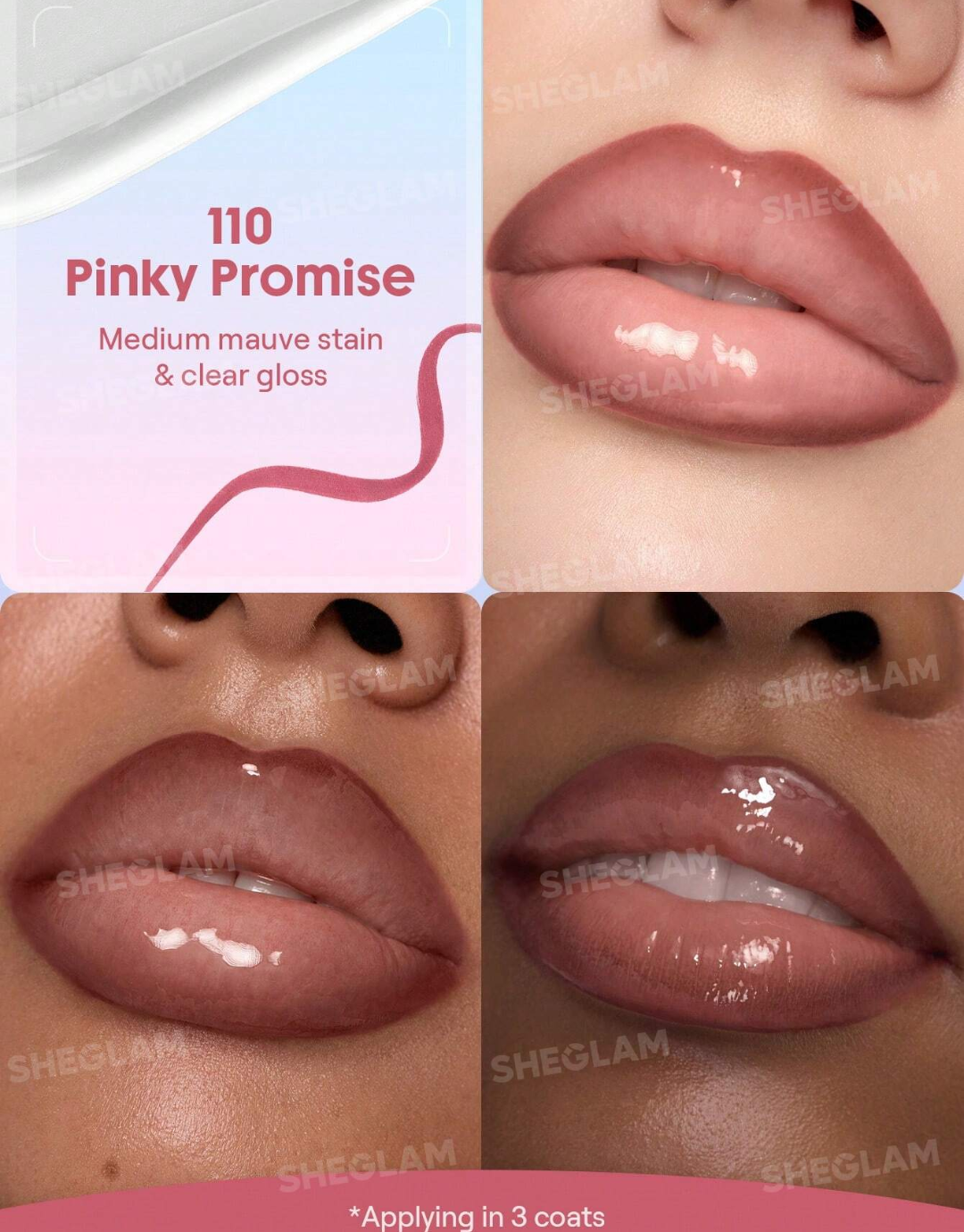 SHEGLAM Line To Shine Peel-Off Lip Stain & Gloss Duo