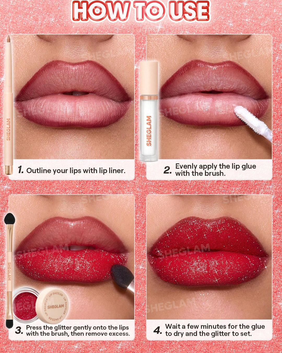 SHEGLAM Lip Dazzler Glitter Kit