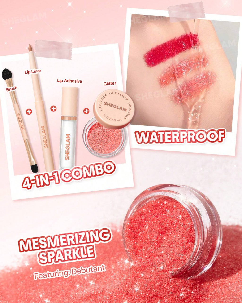 SHEGLAM Lip Dazzler Glitter Kit