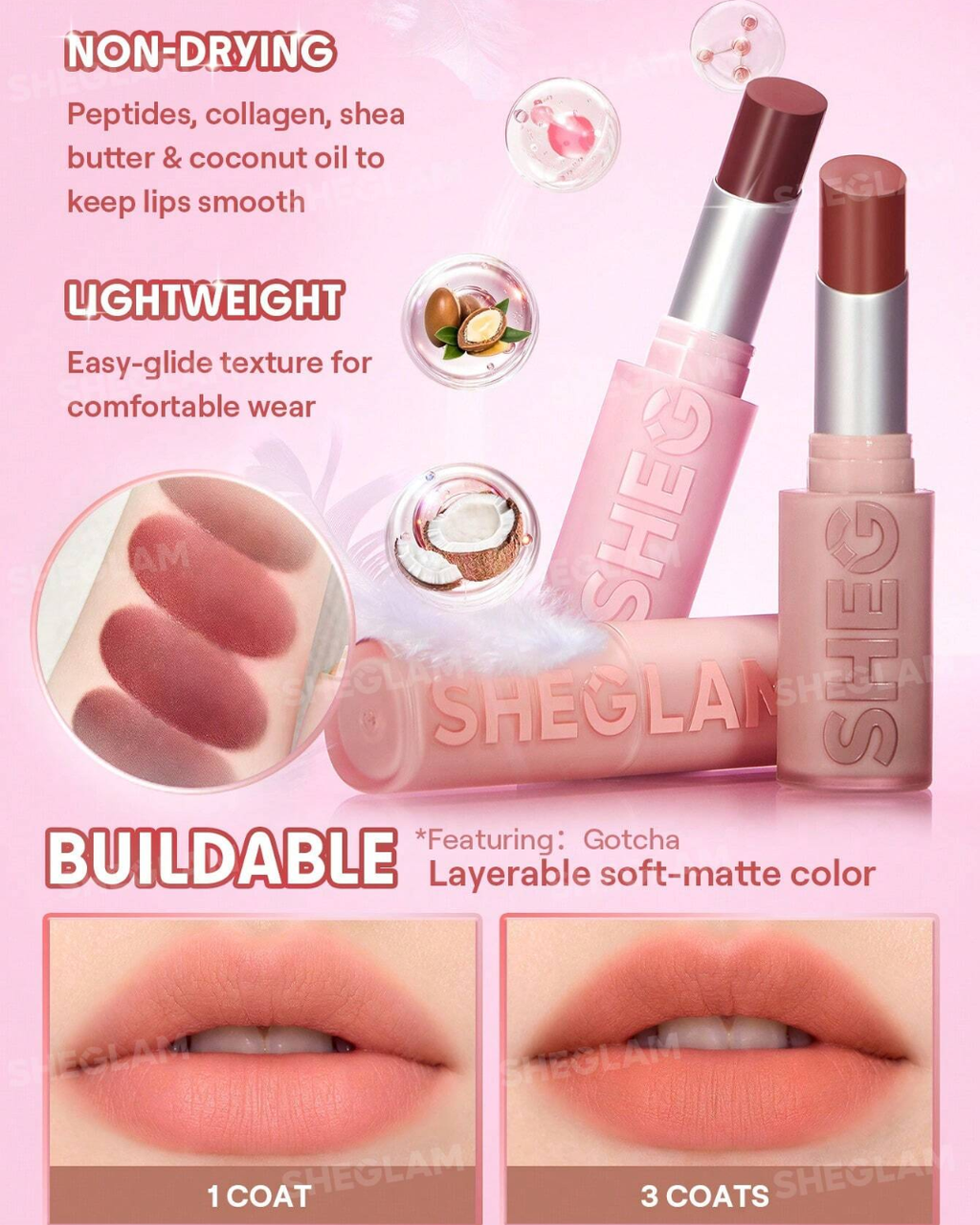 SHEGLAM Lip Veil Cushion Lightweight Lipstick