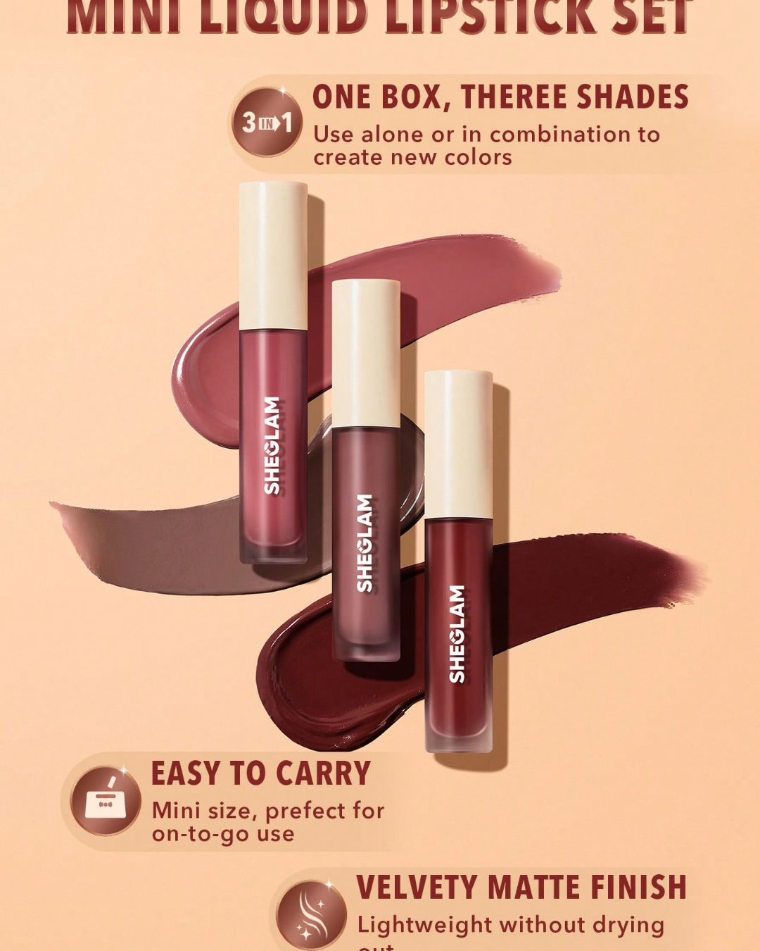 SHEGLAM Matte Allure Mini Liquid Lipstick Set