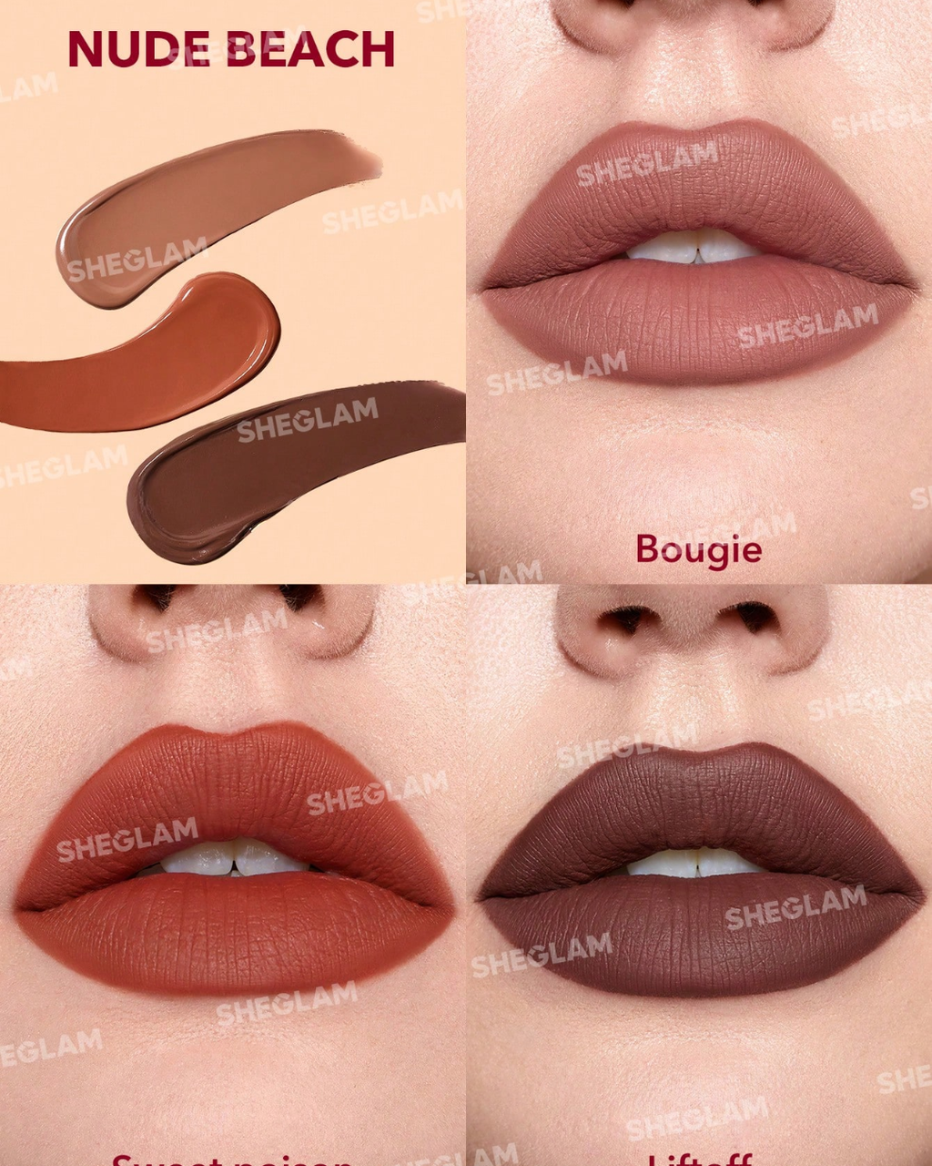 SHEGLAM Matte Allure Mini Liquid Lipstick Set