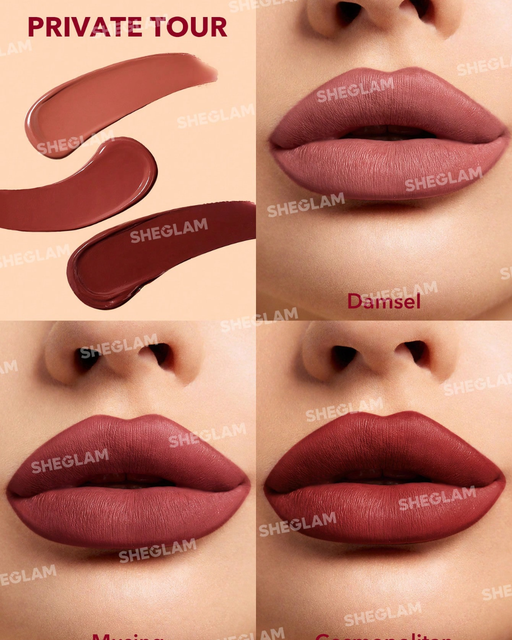 SHEGLAM Matte Allure Mini Liquid Lipstick Set