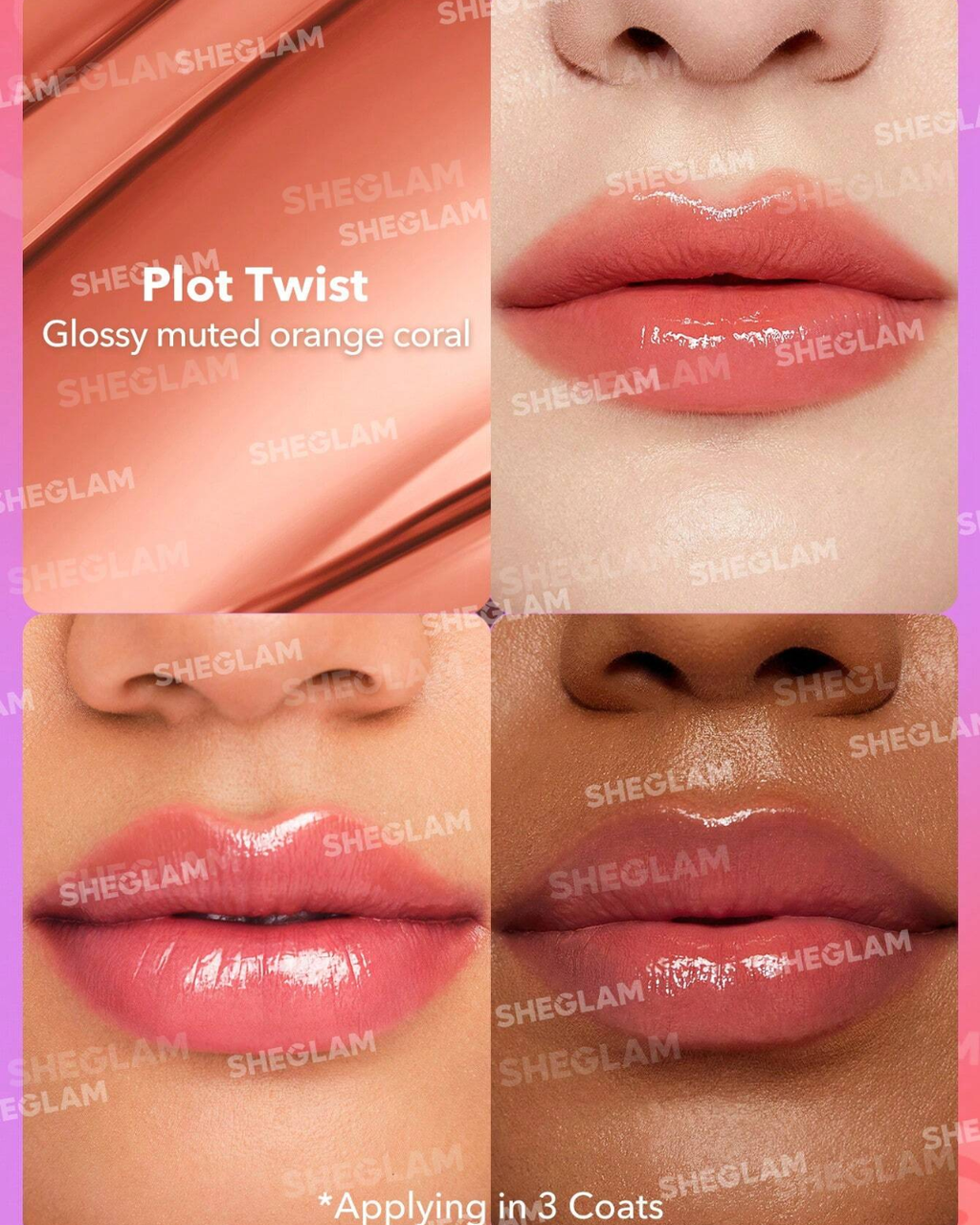 SHEGLAM Mirror Kiss High-Shine Lipstick