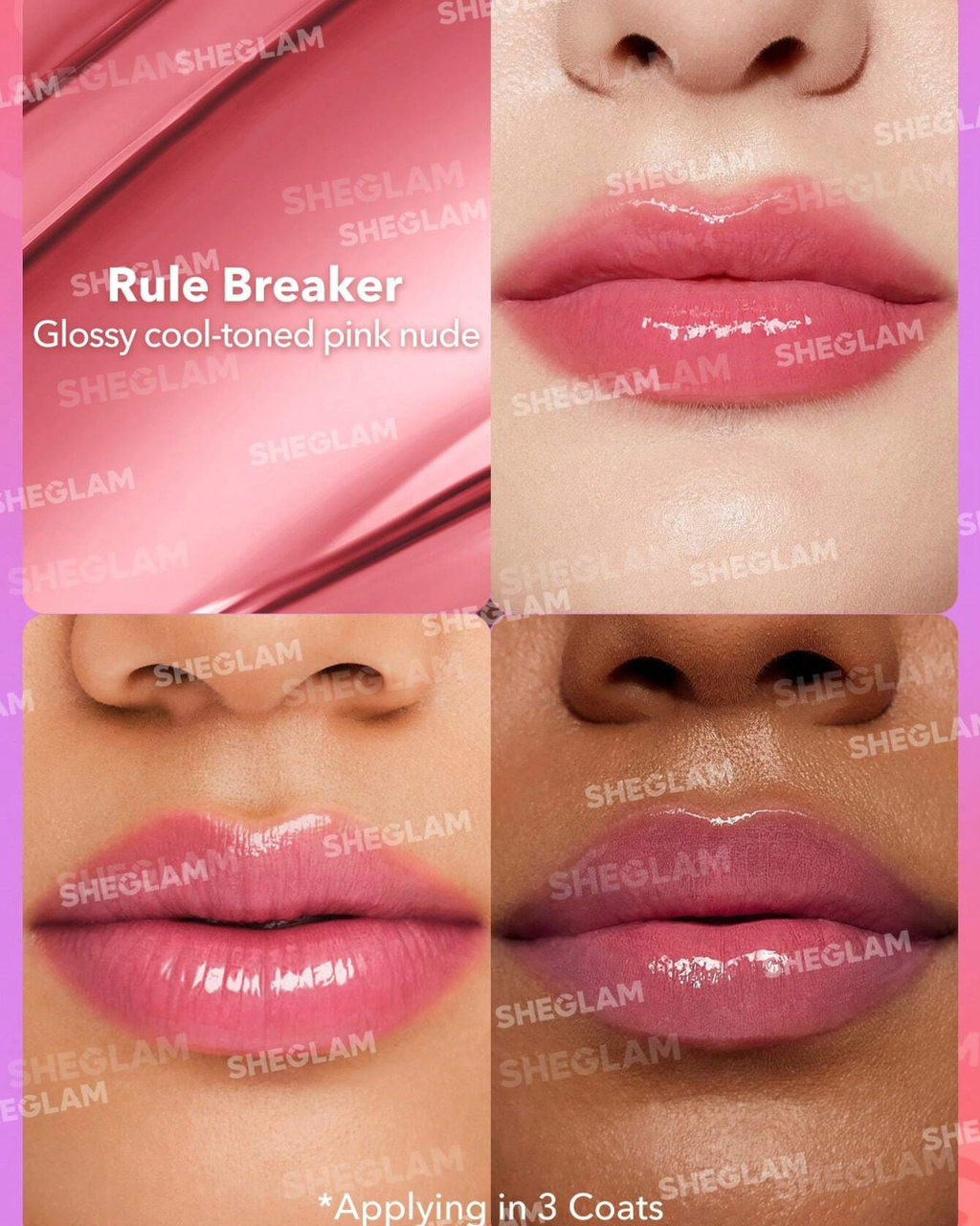 SHEGLAM Mirror Kiss High-Shine Lipstick