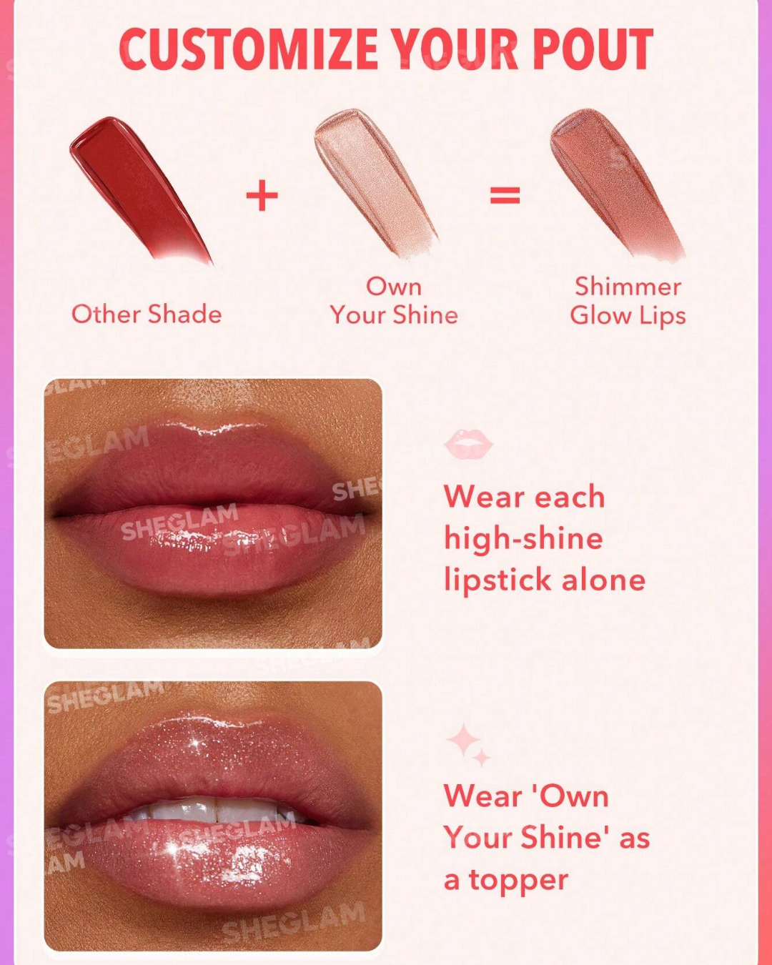 SHEGLAM Mirror Kiss High-Shine Lipstick