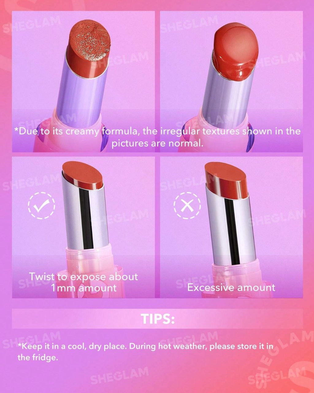 SHEGLAM Mirror Kiss High-Shine Lipstick