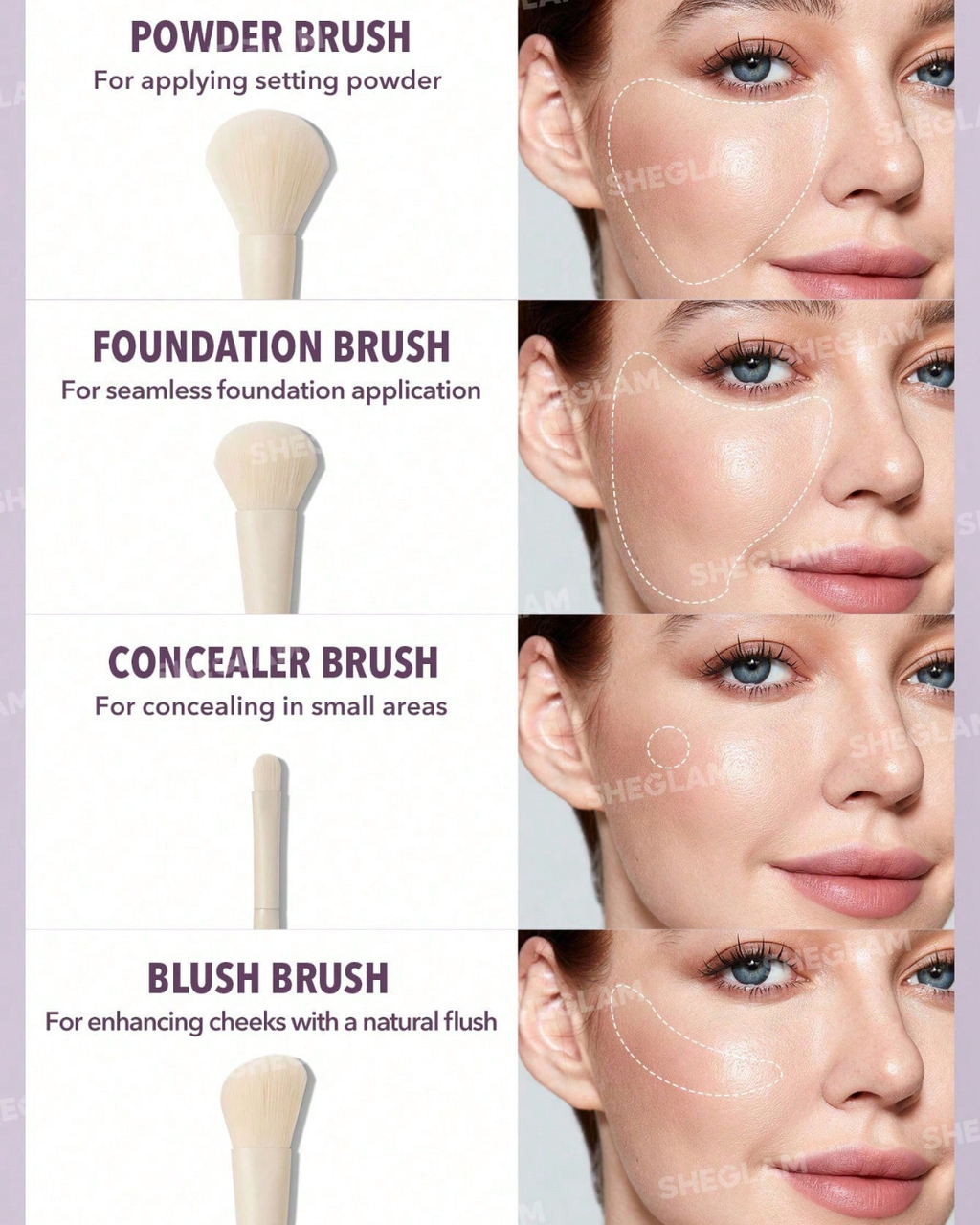 SHEGLAM Pro Core Brush Kit 8 pics