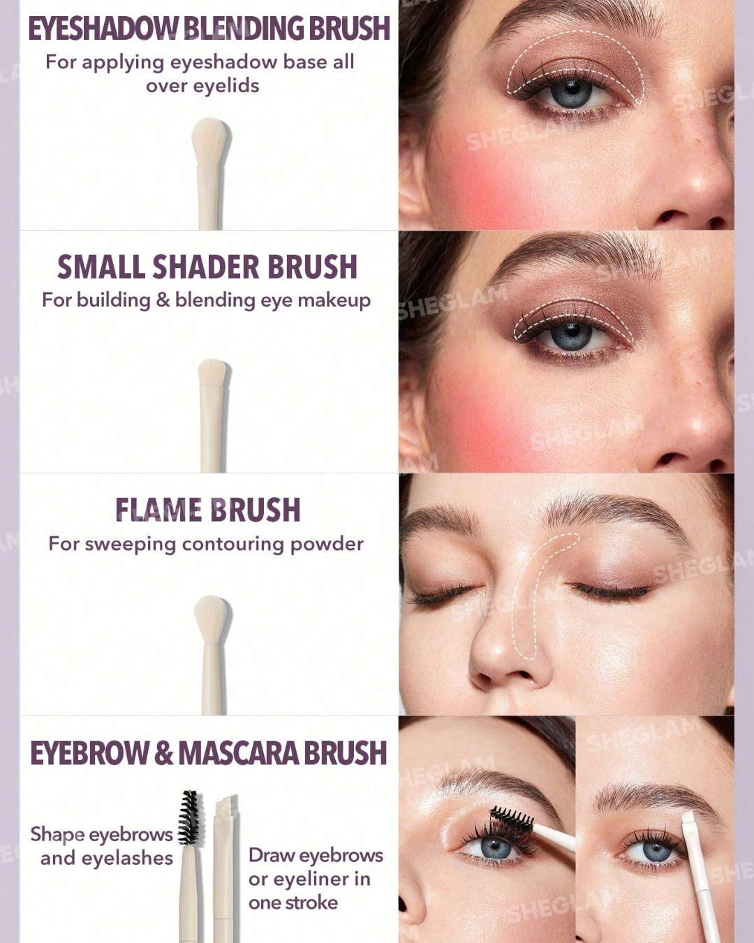 SHEGLAM Pro Core Brush Kit 8 pics