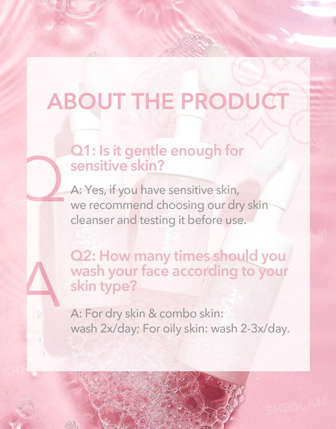 SHEGLAM Radiant By Combo Skin Face Cleanser 100Ml Hydrating Gentle Daily Facial Wash Liquid To Foam Formula