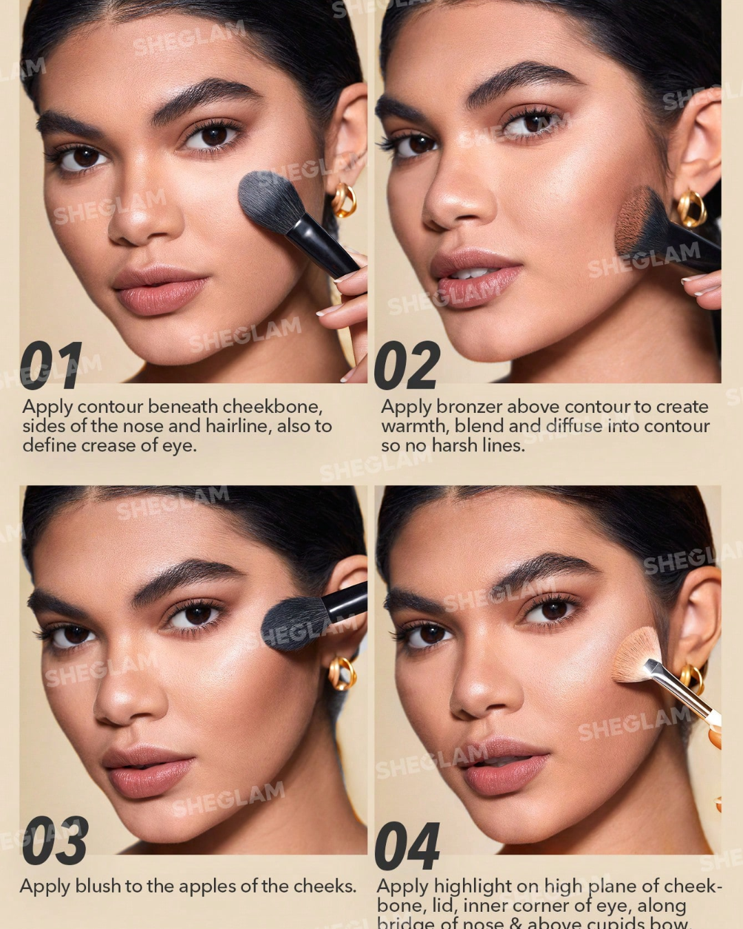 SHEGLAM Stereo Face Six-Color Cosmetic Disc