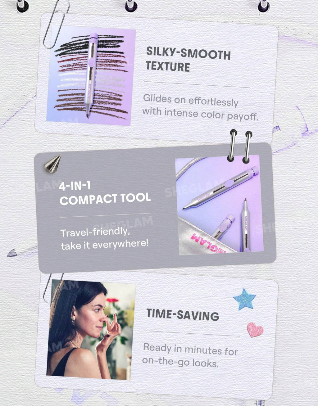 SHEGLAM The Everywhere 4-In-1 Liner Pen