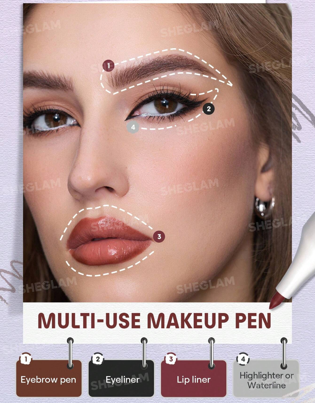 SHEGLAM The Everywhere 4-In-1 Liner Pen