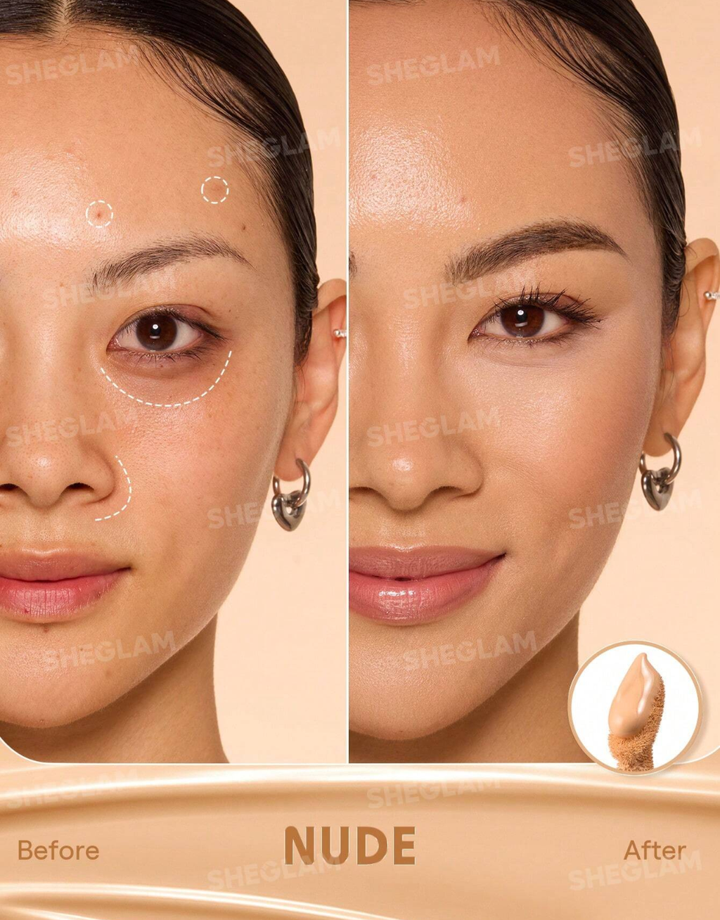 SHEGLAM  Hideaway Full-Coverage Concealer