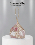 SHEIN Evening Party Sequin Clutch, Sequin Embroidery Craft, 3D Floral Design (Random Pattern)