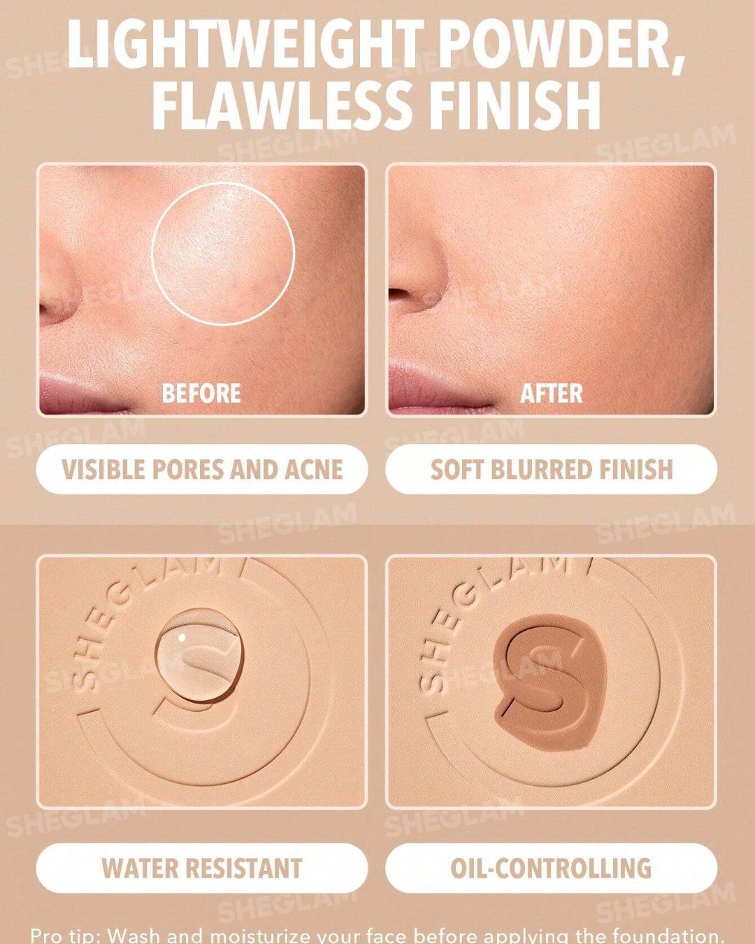 SHEGLAM Skin-Focus High Coverage Powder Foundation
