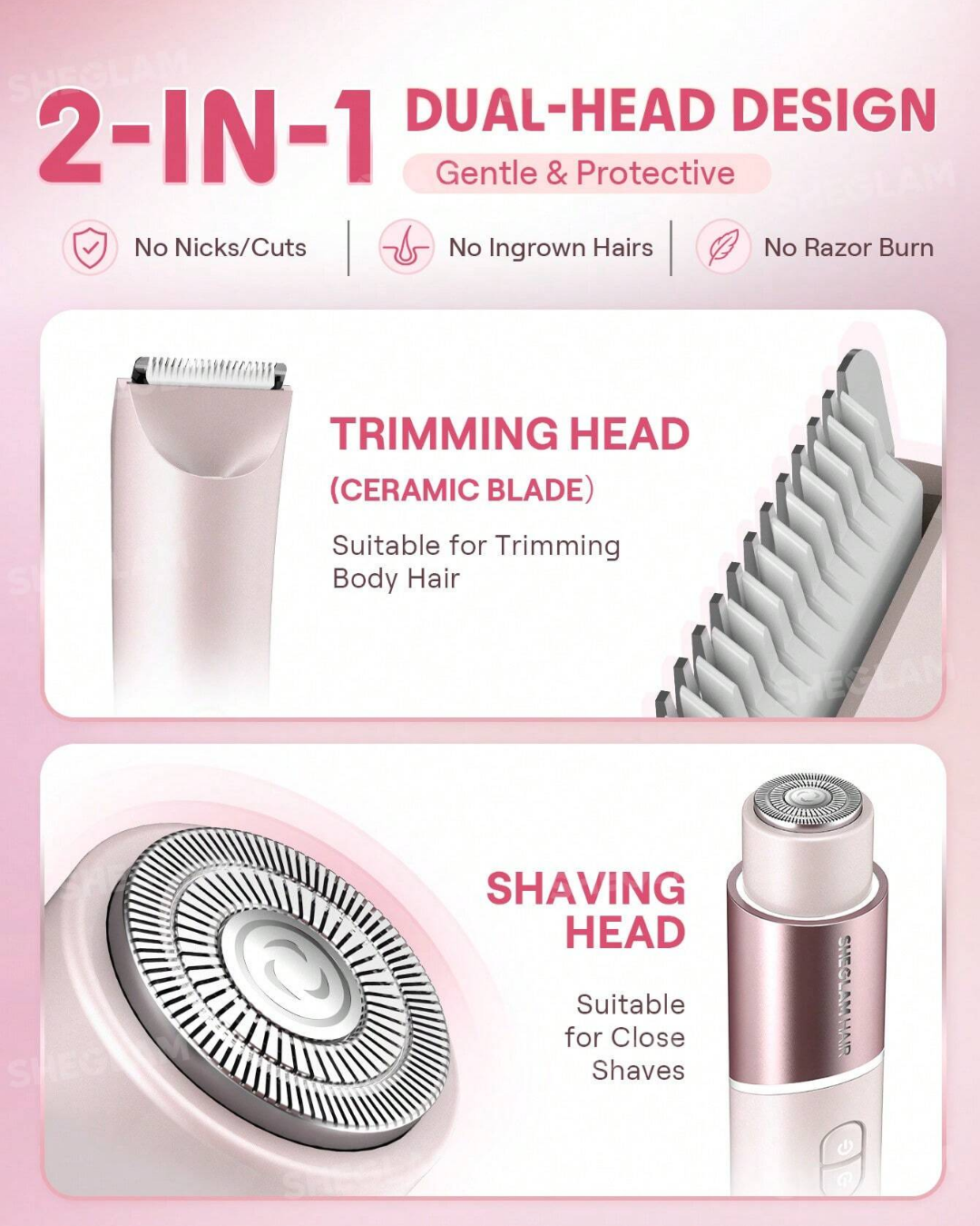 SHEGLAM Smooth Moves Dual-Head Electric Bikini Trimmer