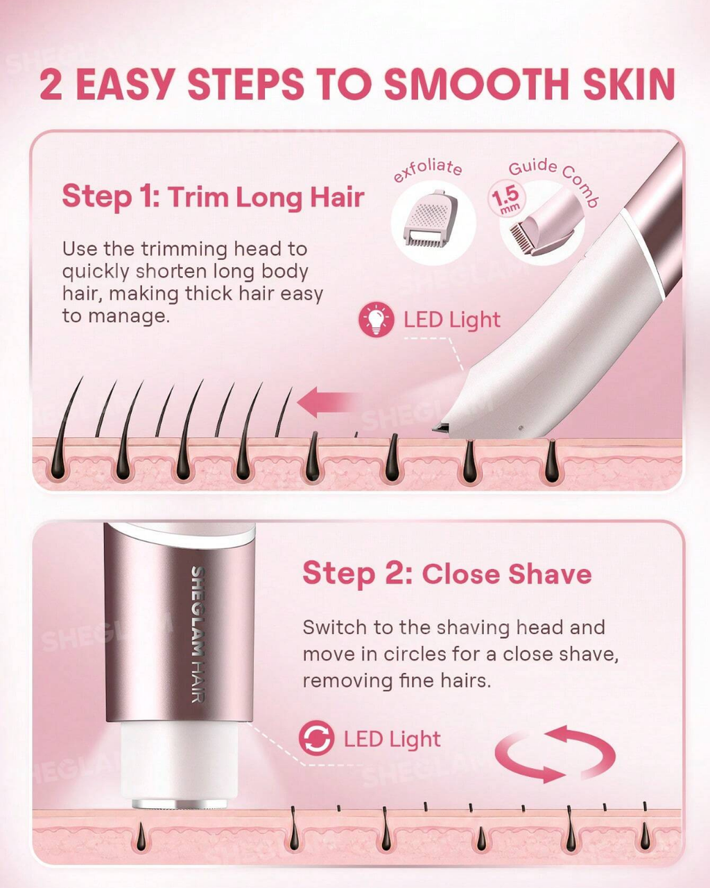 SHEGLAM Smooth Moves Dual-Head Electric Bikini Trimmer