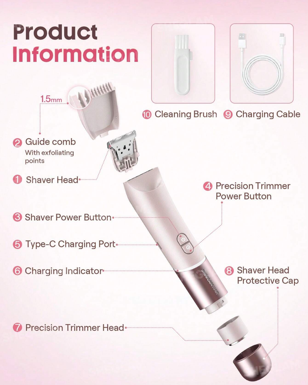 SHEGLAM Smooth Moves Dual-Head Electric Bikini Trimmer