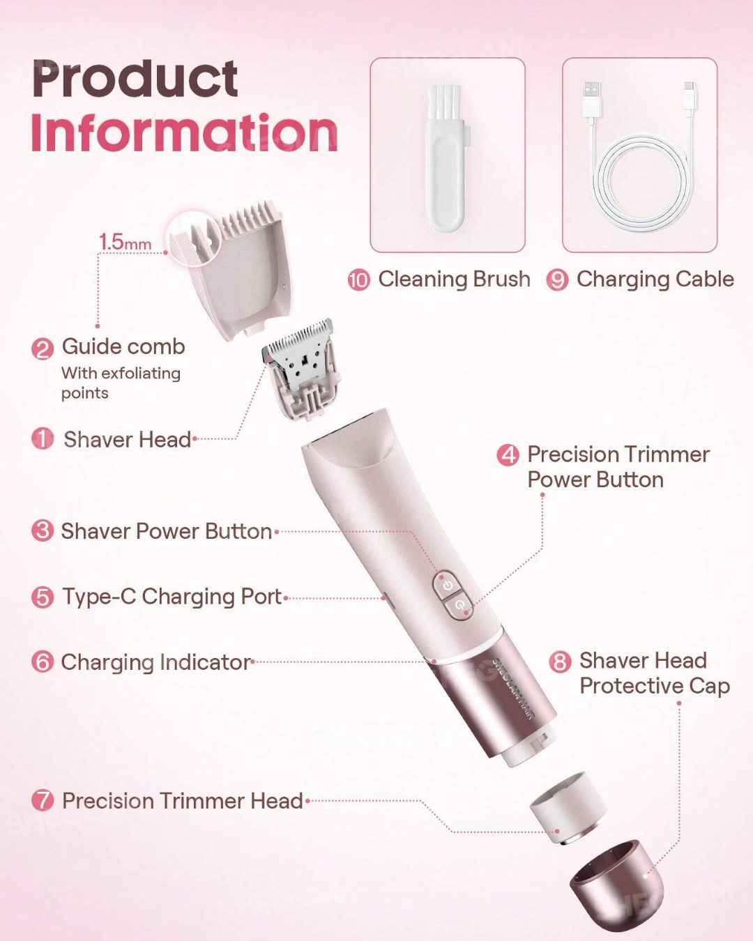 SHEGLAM Smooth Moves Dual-Head Electric Bikini Trimmer