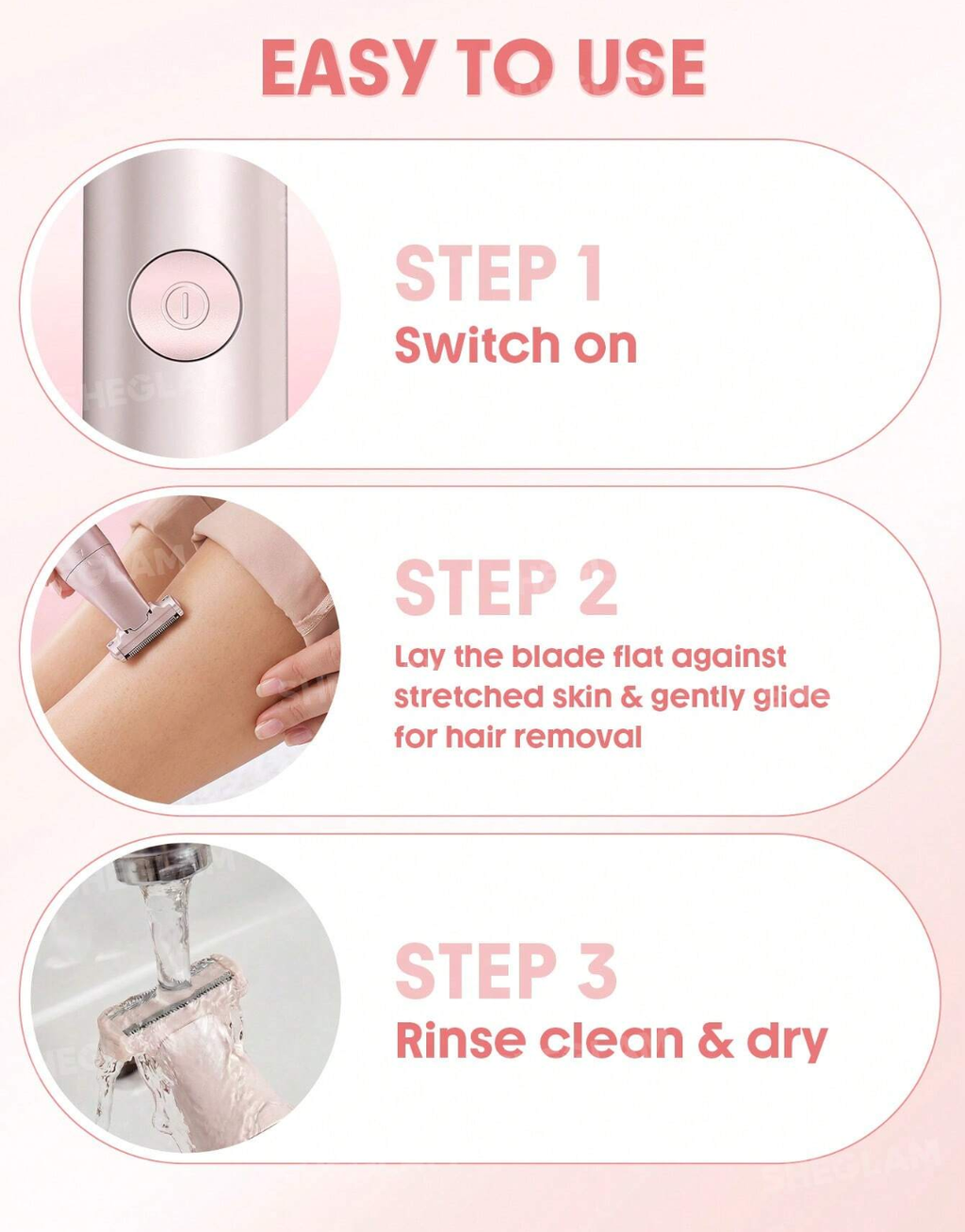 SHEGLAM Smooth Moves Single-Blade Electric Razor