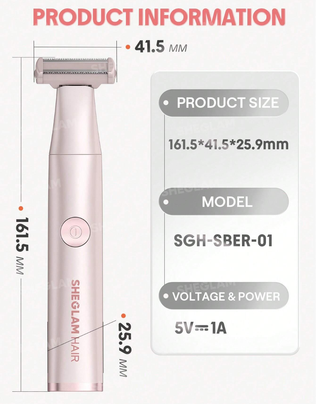 SHEGLAM Smooth Moves Single-Blade Electric Razor