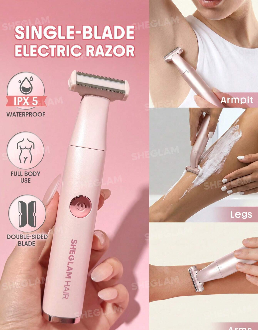 SHEGLAM Smooth Moves Single-Blade Electric Razor