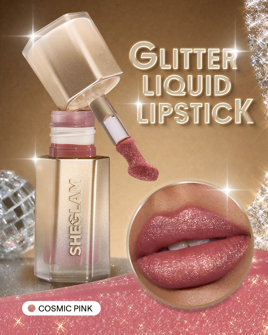 SHEGLAM Stardust Swipe Glitter Liquid Lipstick