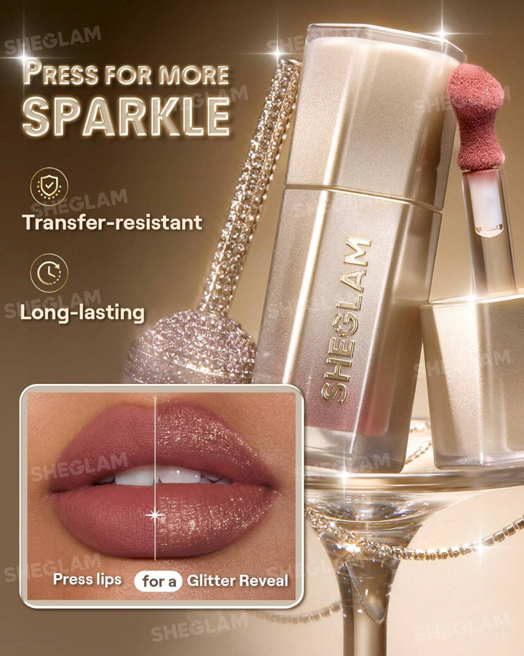 SHEGLAM Stardust Swipe Glitter Liquid Lipstick