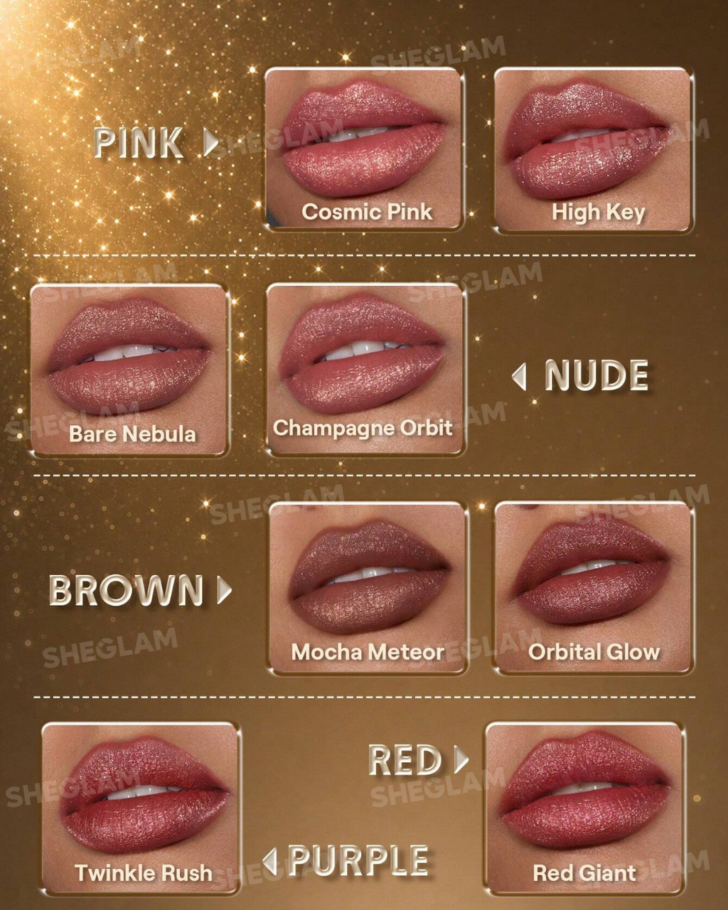 SHEGLAM Stardust Swipe Glitter Liquid Lipstick