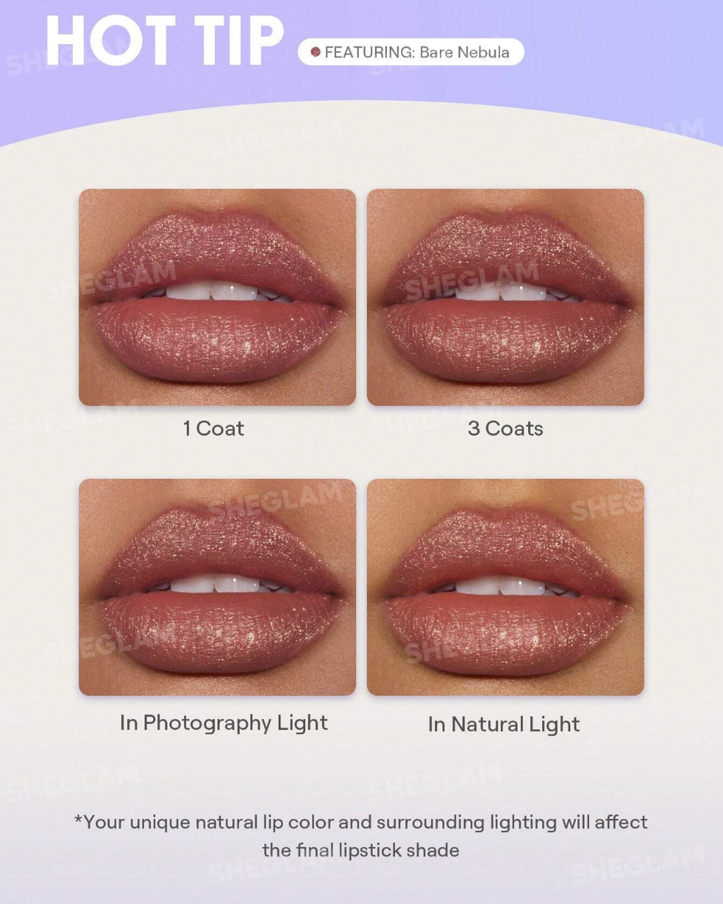 SHEGLAM Stardust Swipe Glitter Liquid Lipstick