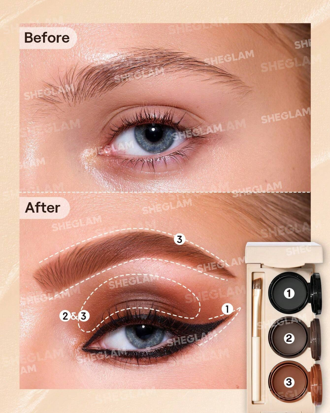 SHEGLAM Streamline Brow & Eyeliner Gel