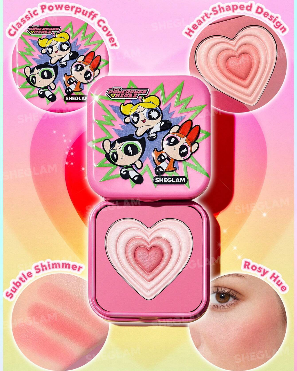 The Powerpuff Girls X SHEGLAM Tough Love Shimmer Blush-Utonium