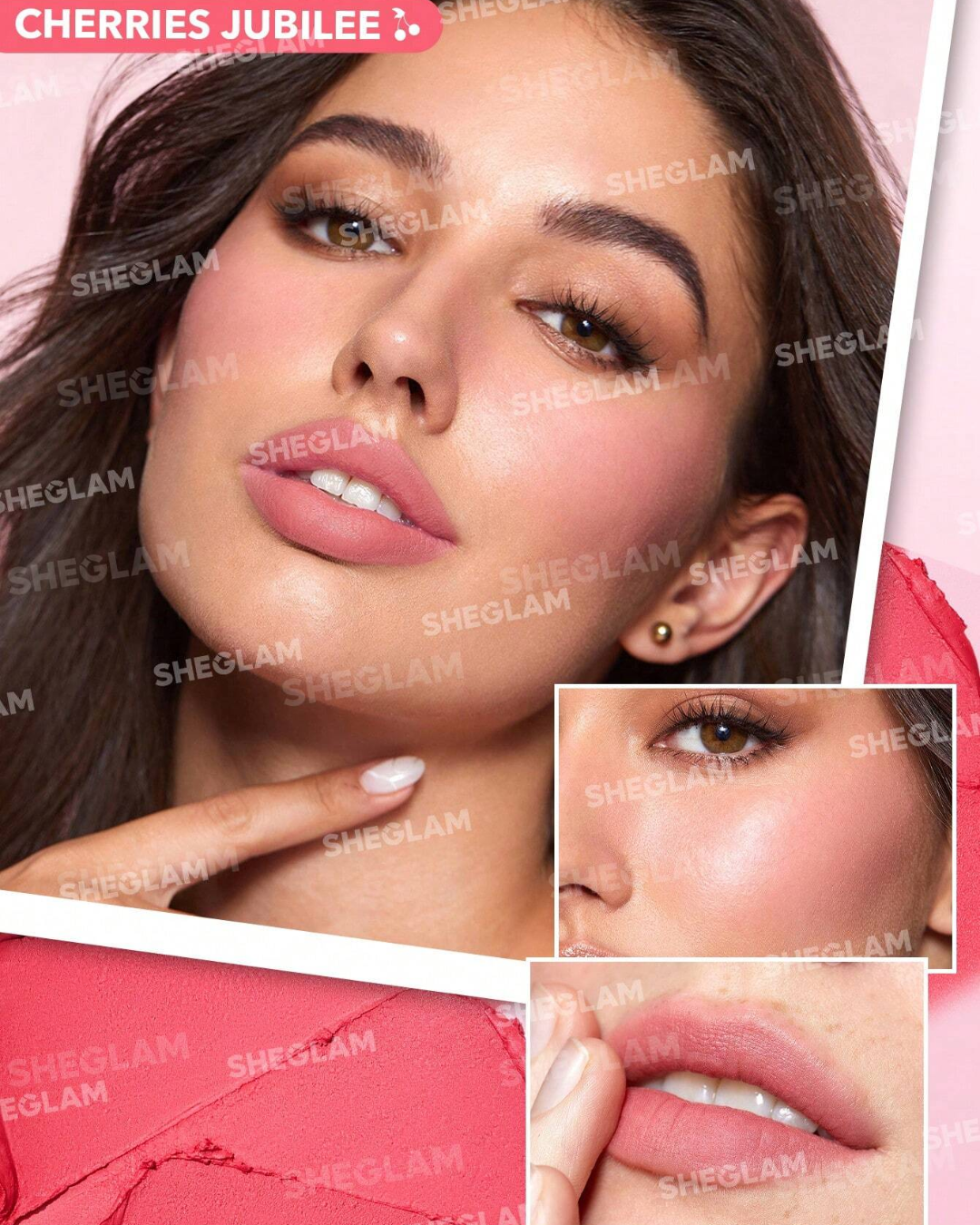 SHEGLAM Very Cherry Cheek & Lip Cream Stack