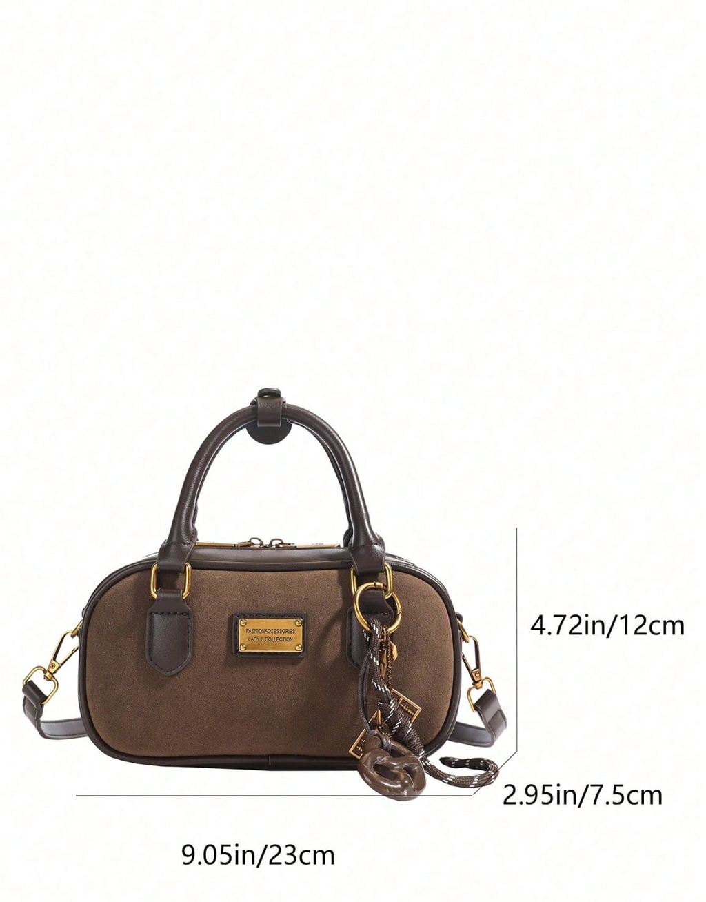 SHEIN Retro Bowling Bag For Women, New Fashion Crossbody Handbag With High-End Feel, Tote Shoulder Bag For Work